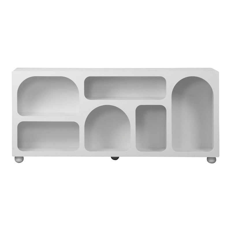 Bufet cu rafturi Emersi, Alb, 164x34x76 cm, detaliu produs