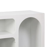 Bufet cu rafturi Emersi, Alb, 164x34x76 cm