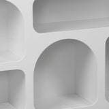 Bufet cu rafturi Emersi, Alb, 164x34x76 cm