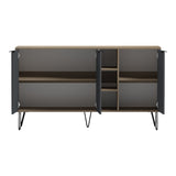 Bufet Balain, Lemn, 142x36x83 cm - Sonoma-Antracit