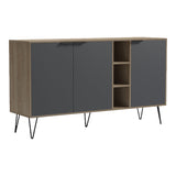 Bufet Balain, Lemn, 142x36x83 cm - Sonoma-Antracit