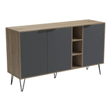 Bufet Balain, Lemn, 142x36x83 cm - Sonoma-Antracit