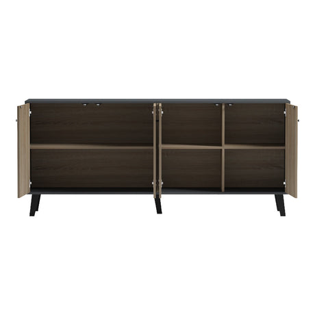 Bufet cu spațiu de depozitare Tuscany, Modern, Lemn, SONOMA -ANTHRACITE, 180x40x79 cm
