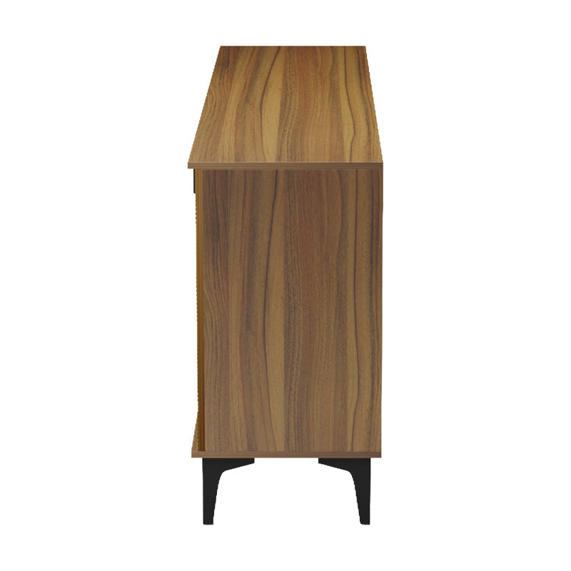 Bufet modern cu aspect marmură Riba, stil elegant, materiale, nuc-negru, 180x40x78 cm