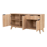 Bufet modern cu spatiu de depozitare Hamea, Natur, 150x39x73 cm