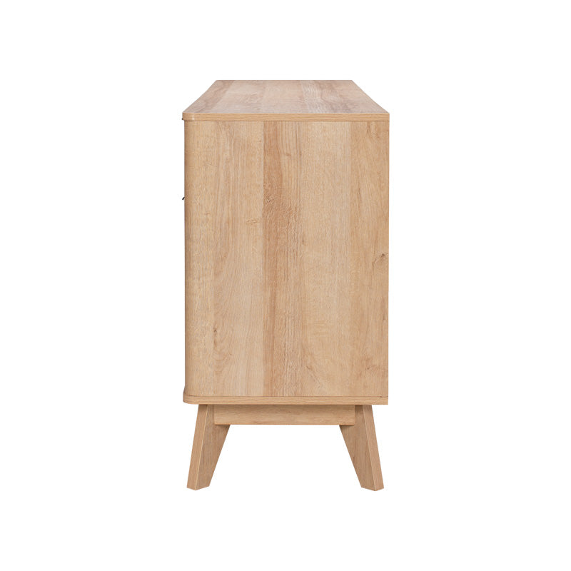Bufet modern cu spatiu de depozitare Hamea, Natur, 150x39x73 cm