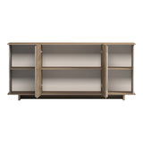 Bufet sonoma Zafore cu aspect de marmură, gri-bej, 180x45x80 cm