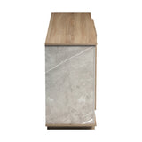 Bufet sonoma Zafore cu aspect de marmură, gri-bej, 180x45x80 cm