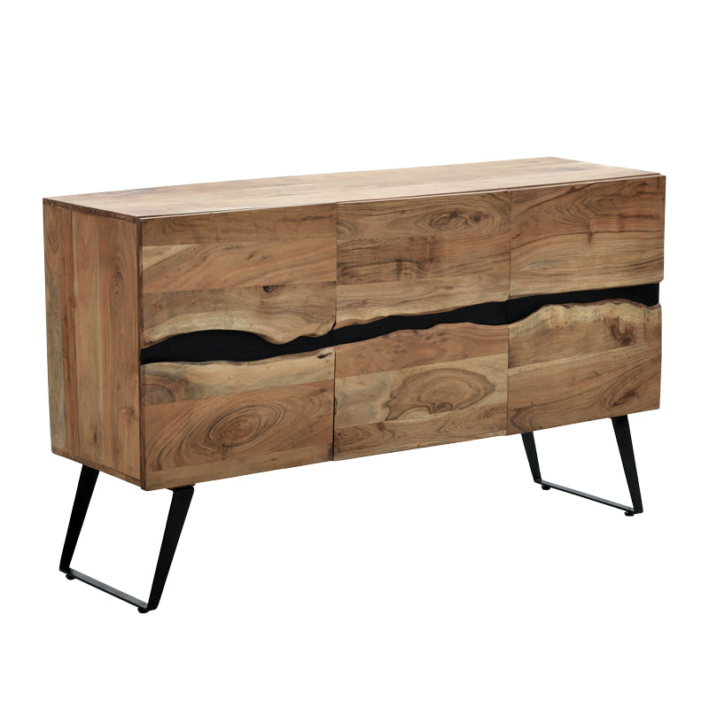 Comodă Imena, lemn de acacia, Natur, 148x43x86 cm