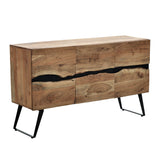 Comodă Imena, lemn de acacia, Natur, 148x43x86 cm