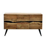 Comodă Imena, lemn de acacia, Natur, 148x43x86 cm