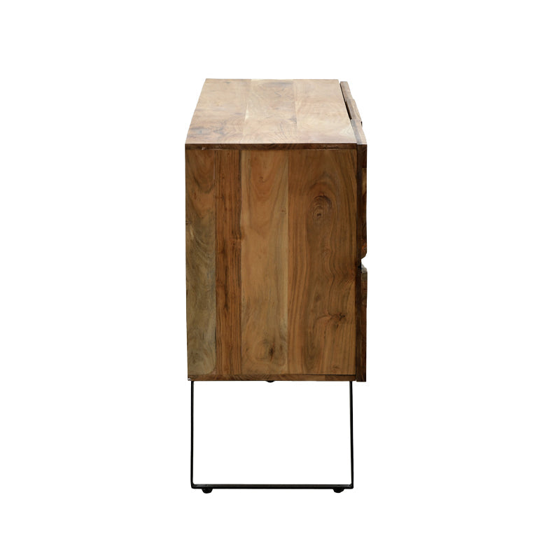 Comodă Imena, lemn de acacia, Natur, 148x43x86 cm