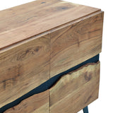 Comodă Imena, lemn de acacia, Natur, 148x43x86 cm