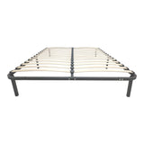 Cadru de pat metalic cu functie de sustinere Amaso, metal, Negru, 160x200x28 cm