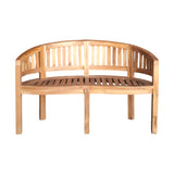 Canapea 2 locuri Coren lemn de tec, Natural, 130x61x87 cm