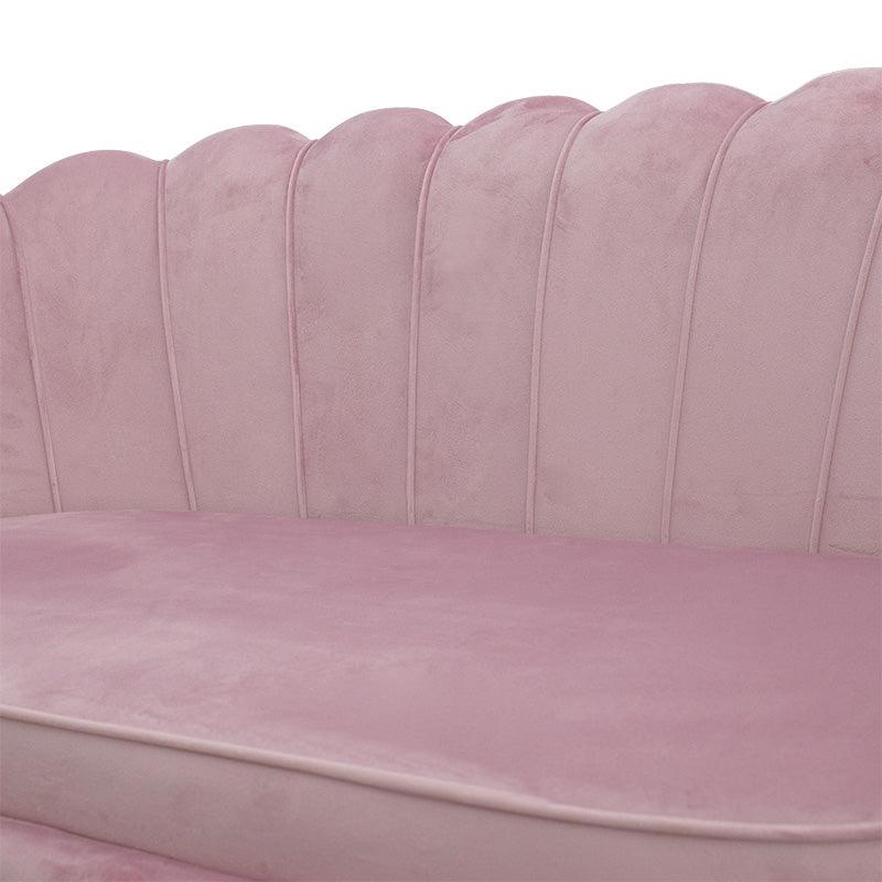 Canapea 2 locuri Daimon catifea, 134x70x77 cm - Roz