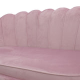 Canapea 2 locuri Daimon catifea, 134x70x77 cm - Roz