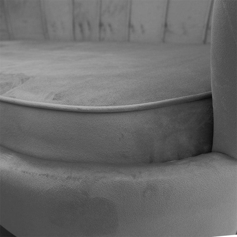 Canapea 2 locuri Daimon catifea, 134x70x77 cm - Gri