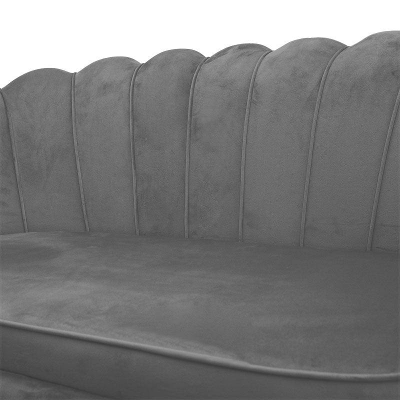 Canapea 2 locuri Daimon catifea, 134x70x77 cm - Gri