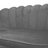 Canapea 2 locuri Daimon catifea, 134x70x77 cm - Gri