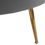 Canapea 2 locuri Daimon catifea, 134x70x77 cm - Gri