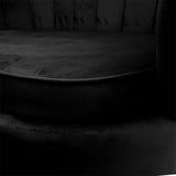 Canapea 2 locuri Daimon catifea, 134x70x77 cm - Negru