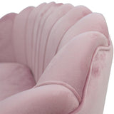 Canapea 2 locuri Daimon catifea, 134x70x77 cm - Roz