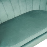 Canapea 2 locuri Daimon, Catifea Verde Fistic, 134x70x77 cm
