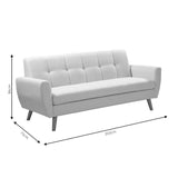 Canapea 2 locuri Decency, bej, 149x75x86 cm