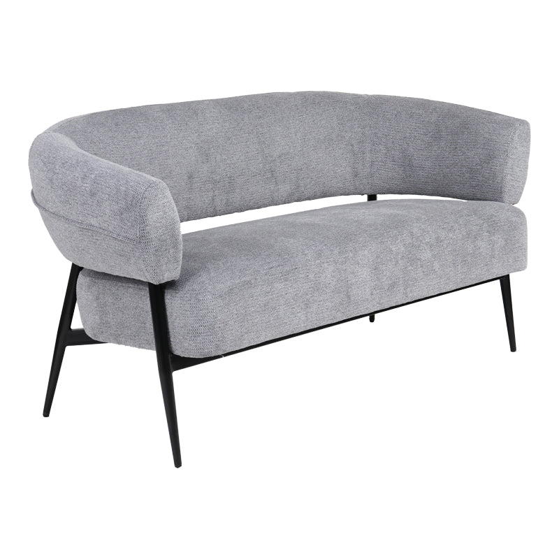Canapea 2 locuri Luvina, Gri, 145x71x73 cm