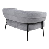 Canapea 2 locuri Luvina, Gri, 145x71x73 cm