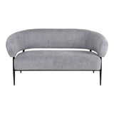 Canapea 2 locuri Luvina, Gri, 145x71x73 cm