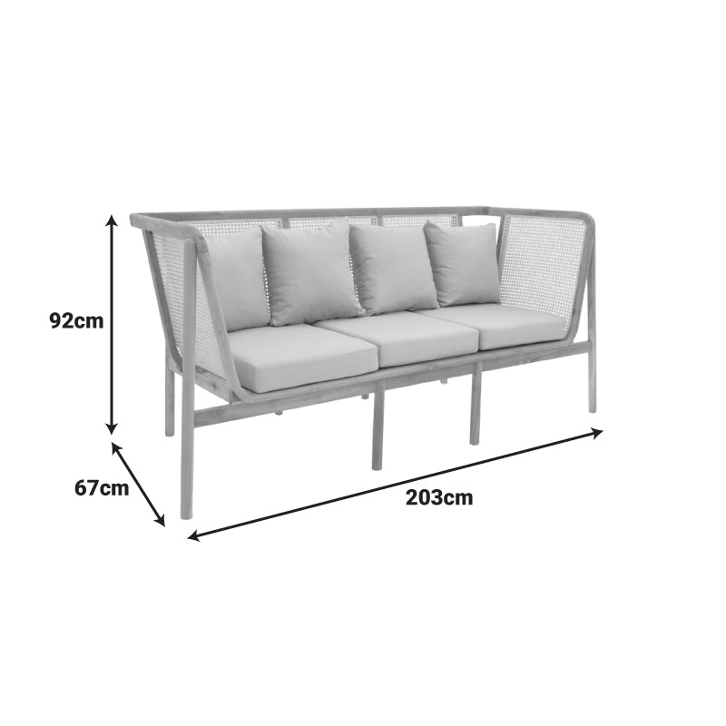 Natur | SKU: 336-000041 | Canapea 3 locuri Jenta, Natur, 203x67x92 cm, varianta Natur, produs pentru amenajarea locuinței, disponibil online în România la CasaMob