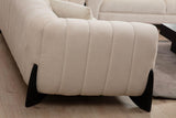 Canapea 3 locuri Sandreo Avni, Alb, 248x70x100 cm