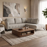 Canapea Belanza, colț stânga, Diverse culori, 265x213x90 cm - Bej - Gri | SKU: 371-000045 | Canapea Belanza, colț stânga, 265x213x90 cm, varianta Bej - Gri, produs pentru amenajarea locuinței, disponibil online în România la CasaMob