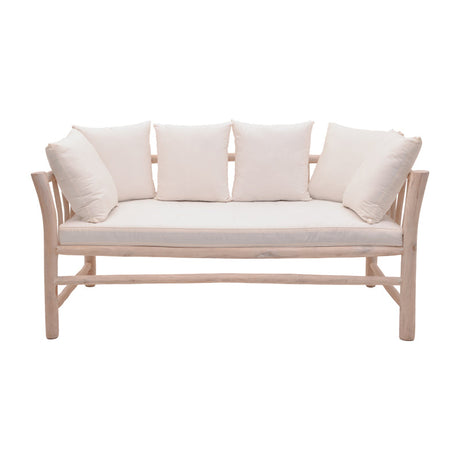 Canapea cu 2 locuri pentru gradina de gradina Dranjere Boho, Natural, 167x80x71 cm