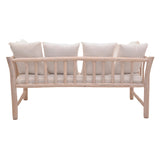 Canapea cu 2 locuri pentru gradina de gradina Dranjere Boho, Natural, 167x80x71 cm