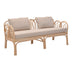 Canapea cu 2 locuri pentru gradina de gradina Ytrone Boho, Natural, 166x61x71 cm