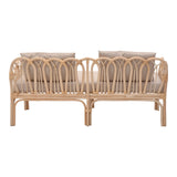 Canapea cu 2 locuri pentru gradina de gradina Ytrone Boho, Natural, 166x61x71 cm