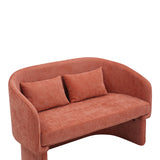 Canapea cu 2 locuri Playmob Caramiziu, Portocaliu, 128x65x79 cm