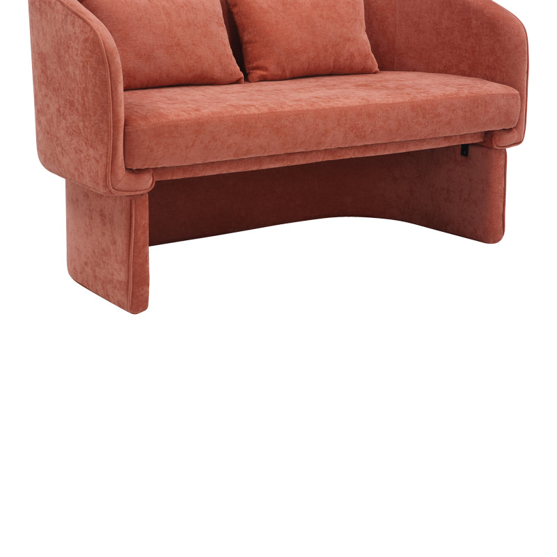 Canapea cu 2 locuri Playmob Caramiziu, Portocaliu, 128x65x79 cm