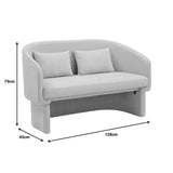 Canapea cu 2 locuri Playmob Caramiziu, Portocaliu, 128x65x79 cm