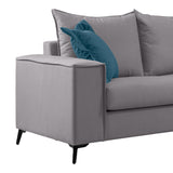 Canapea cu 2 locuri Verona 2, Gri - Verde, 173x93x100 cm - Gri