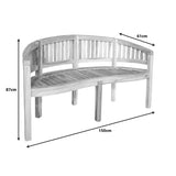 Canapea cu 3 locuri pentru gradina Coren Boho, Natural, 150x61x87 cm