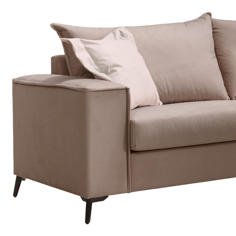 Canapea cu 3 locuri Verona 3 Latte, Bej - Gri, 225x93x100 cm - Bej