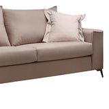 Canapea cu 3 locuri Verona 3 Latte, Bej - Gri, 225x93x100 cm - Bej