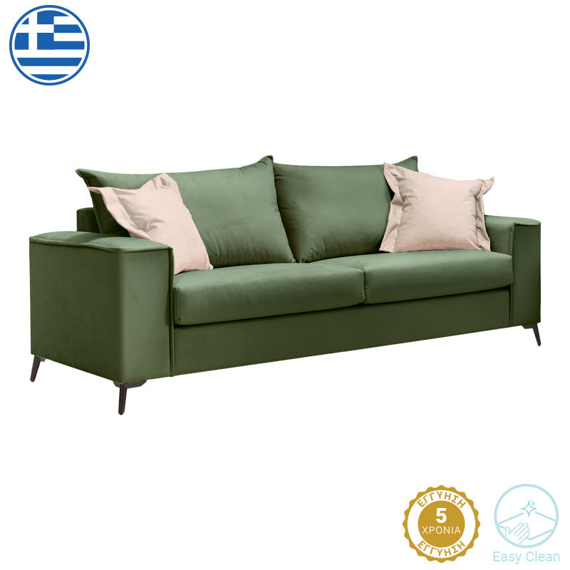 Canapea cu 3 locuri Verona 3, Verde inchis, 225x93x100 cm
