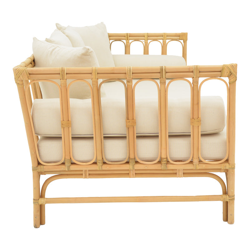 Canapea de gradina Alessa Boho, Natural, 200x100x76 cm