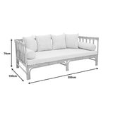 Canapea de gradina Alessa Boho, Natural, 200x100x76 cm