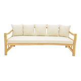 Canapea de gradina Roziana Boho, Natural, 210x100x80 cm